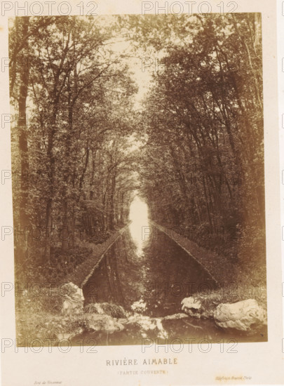 River in the Bois de Vincennes, Rivière aimable (partie couverte), Bois de Vincennes, photograph,