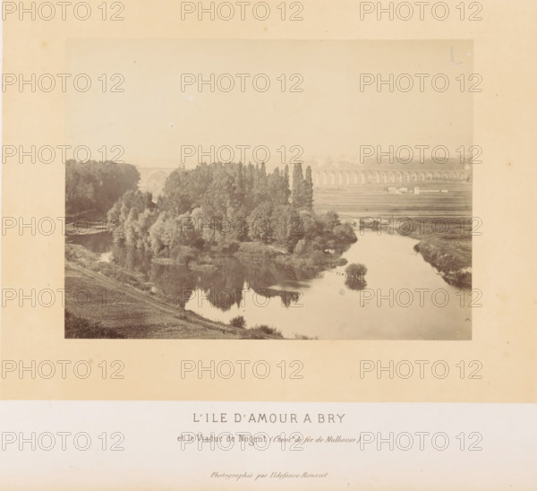 View of the Île d'Amour at Bry-sur-Marne, L'Ile d'Amour a Bry, photograph, page, photographer: