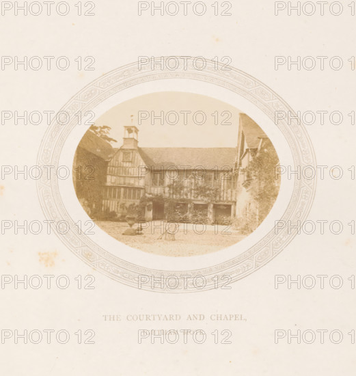 Courtyard and chapel of Ightham Mote near Ightham, The courtyard and chapel, Ightham Mote,