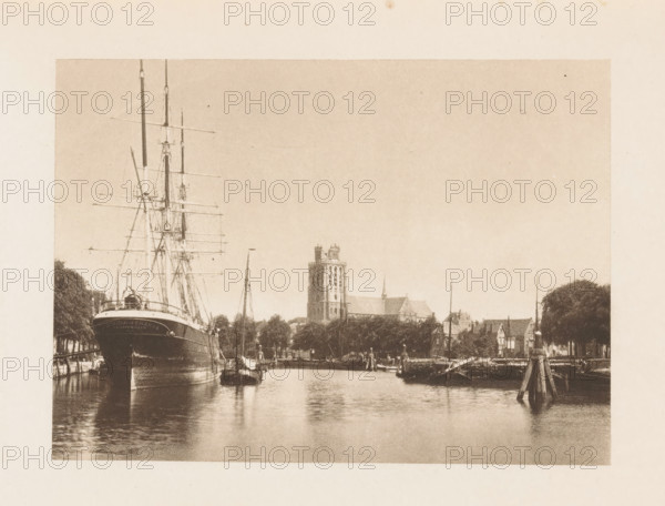 View of the Meuse at Dordrecht, with the Grote or Onze-Lieve-Vrouwekerk in the background, page,