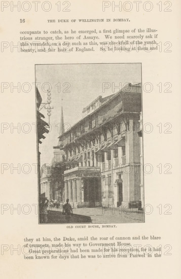 Old court house, Bombay, page, photomechanical print, Mumbai, cliché maker: Lemercier & Cie.,