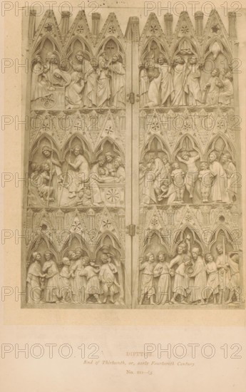 Diptych, page, photomechanical print, number: 'No. 211-65', inscription: 'End of Thirteenth, or,