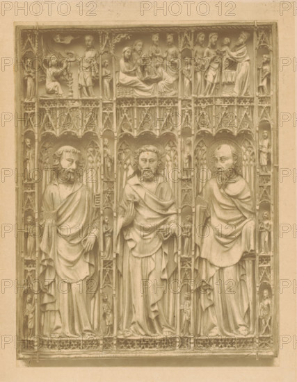 Panel. probably of a casket, page, photomechanical print, inscription: 'Fourteenth Century',