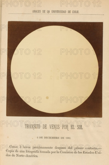 Transit of Venus, Transito de Venus por el Sol, photograph, page, 1882-12-06, photographer, paper,