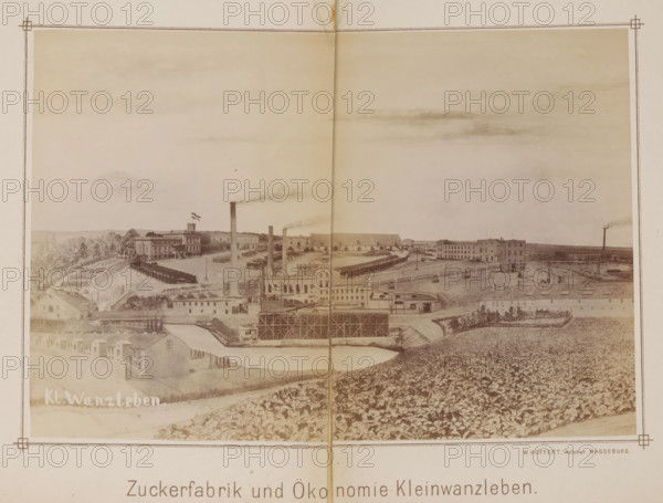 View of a sugar factory in Klein Wanzleben, Zuckerfabrik und Ökonomie Kleinwanzleben, photograph,