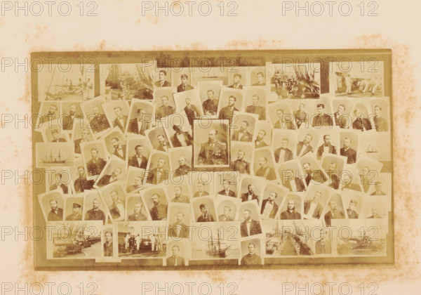 Composition of portraits of the accompanying squadrons of Prince George of Wales and Prince Albert