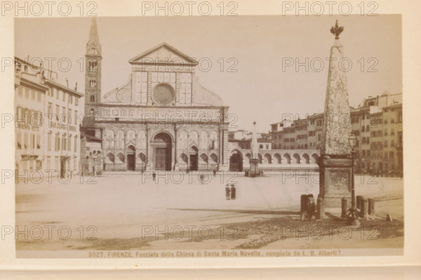 Firenze. Facciata della Chiesa di Santa Maria Novella, compluta da LB Alberti ?, Facade of the