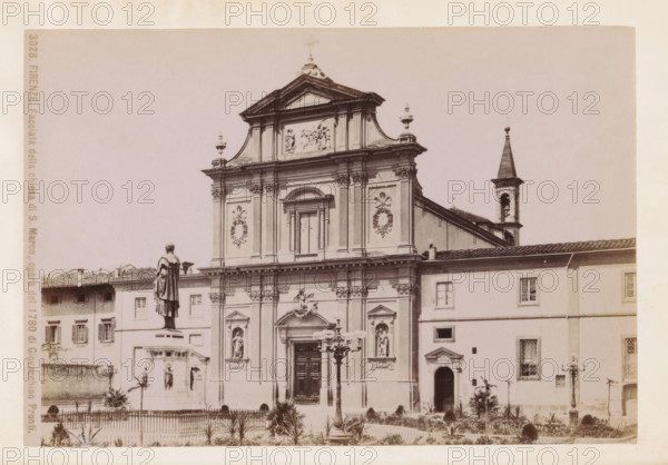 Firenze. Facciata della chiesa di S. Marco, opera del 1780 di Giovacchino Pronti, Facade of the San