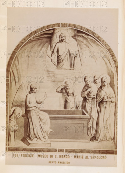 Florence - Museum of St. Mark - Mary in the Tomb Beato Angelico, Photographic reproduction of a