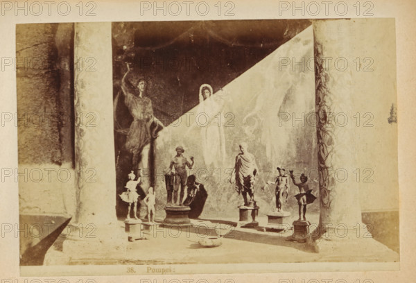 Pompeii: Sculptures at Pompeii, photograph, page, number: '38.', c. 1878 - in or before 1888,