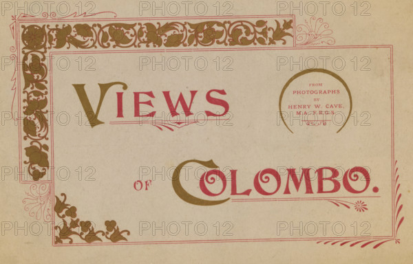 Views of Colombo, book, inscription: 'nov 1988', photographer: Henry William Cave, 1890 - 1910,