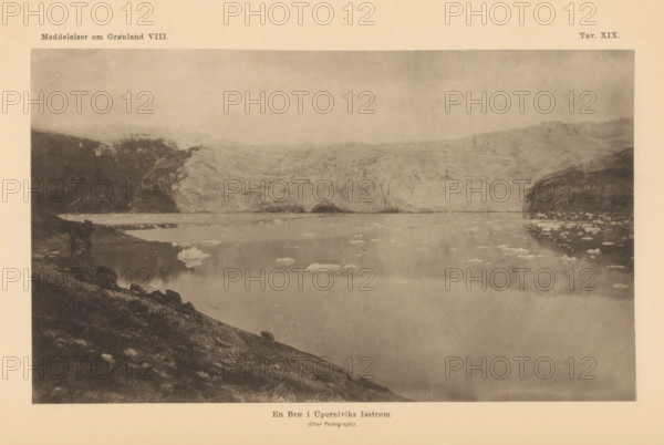 En Brae i Uperniviks Isstrøm, Glacier and the Upernavik Ice Stream, page, photomechanical print,