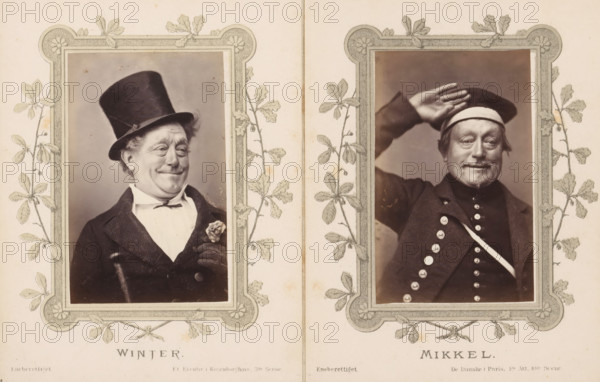 Portrait of Joachim Ludvig Phister as Mikkel from De Danske i Paris, Mikkel, photograph, page,