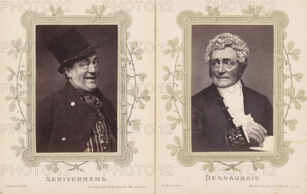Skriverhans, Portrait of Joachim Ludvig Phister as a writer from Eventyr paa fodreisen, photograph,