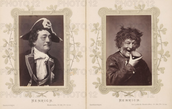 Henrich, Portrait of Joachim Ludvig Phister as Henrich from Den Politiske Kandestøber, photograph,