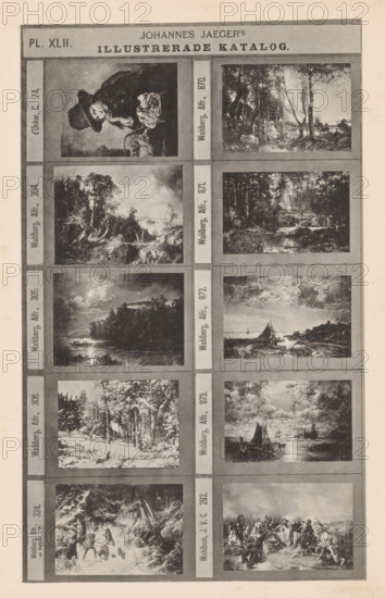 Photo reproduction of ten paintings, nine landscapes and one portrait, Johannes Jaeger's