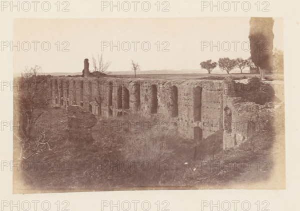 View of the ruins of the Villa Adriana at Tivoli, photograph, page, Tivoli, c. 1863 - in or before