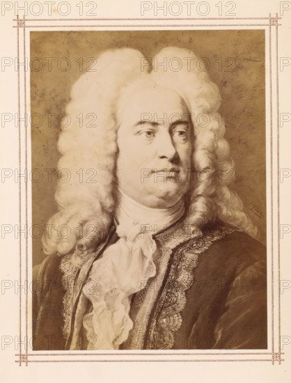 Photo reproduction of a portrait of Georg Friedrich Handel by Carl Jaeger, photograph,