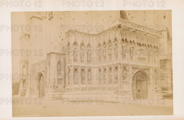 The Cathedral, Southwest Corner, View of Canterbury Cathedral, photograph, page, Canterbury