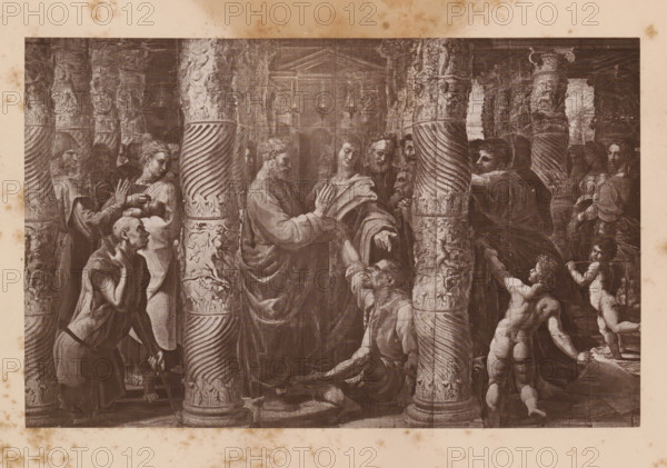 Peter and John at the Beautiful Gate of the Temple, Reproduction of a design by Raphael of Peter