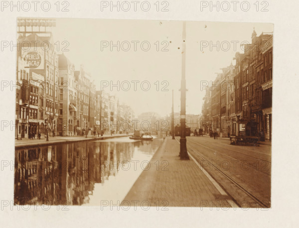 Rokin in Amsterdam, photograph, View over the Rokin in Amsterdam. Part of the loose-leaf photo