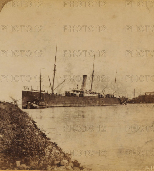 A Mailboat, View of a mailboat at the Handelskade in Amsterdam, Views and landscapes in Europe,