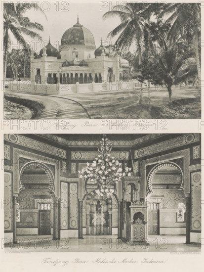 Tandjong Poera Malay Mosque (above), Tandjong Poera Malay Mosque. Interior (below), Exterior