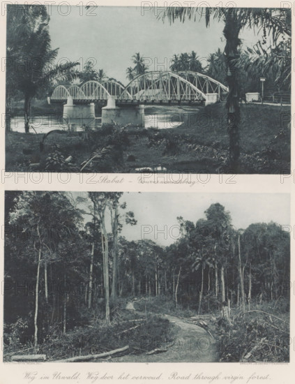 Stabat - Government Bridge (above), Road through the jungle (below), Bridge at Stabat (above) and