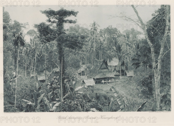 View of Batak village 'Roema-Kinangkong' on Sumatra, Batak - kampong „Roema - Kinangkong',