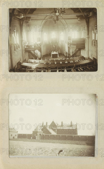 Church within the walls of Oslebshausen prison, photograph, Part of Photo album of Carl Heinrich