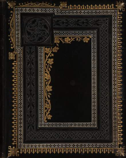 Photo album (empty), photograph album, slip-in album, Photo album with forty pages, each page