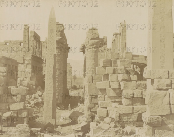 Karnak Grand temple with obélisques de Touthmes 1er et de sa fille Hatasou, Great Temple with the