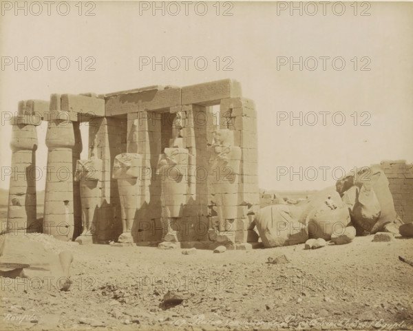 Overturned Statue of Sesostris in Thebes (Egypt), Overturned statue of Pharaoh Senusret (Sesostris)