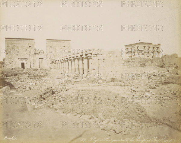 Phyloe. General view of the temples of Isis (Egypt), View of the Temples of Isis on the island of