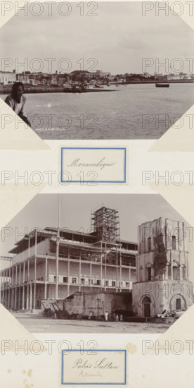 View of a coastal town in Mozambique, Mozambique, photograph, Part of Album with 191 photographs of