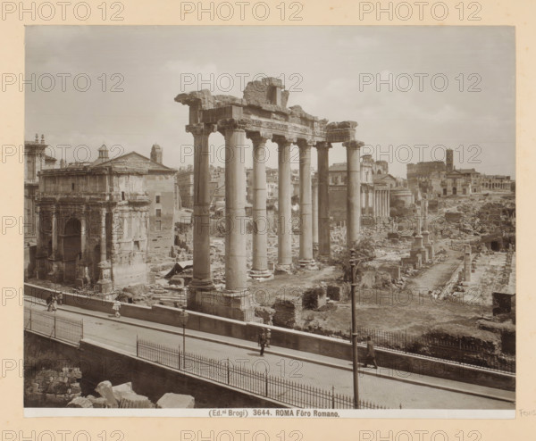 View of the Roman Forum in Rome, Roma Fôro Romano, photograph, Part of Photo album with photographs