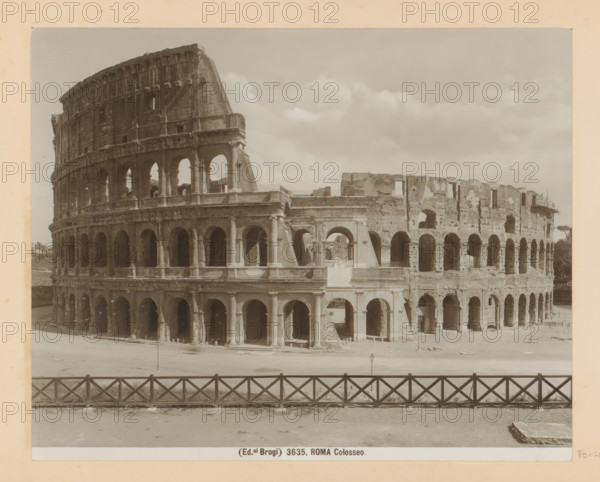 Exterior of the Colosseum in Rome, Roma Colosseo, photograph, Part of Photo album with photographs