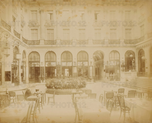 Passage with a terrace in Paris, photograph, Part of Travel Album with photographs of sights in