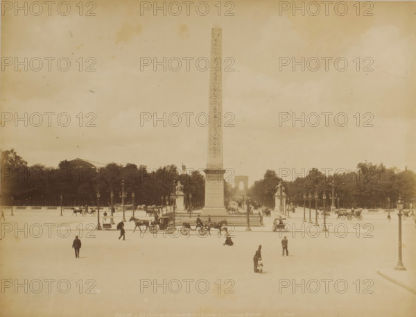 PARIS. - The Place de la Concorde and the Avenue of the Champs-Élysées, View of Place de la