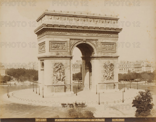 PARIS Arc de Triomphe de l'Étoile, Arc de Triomphe in Paris, photograph, Part of Travel album with
