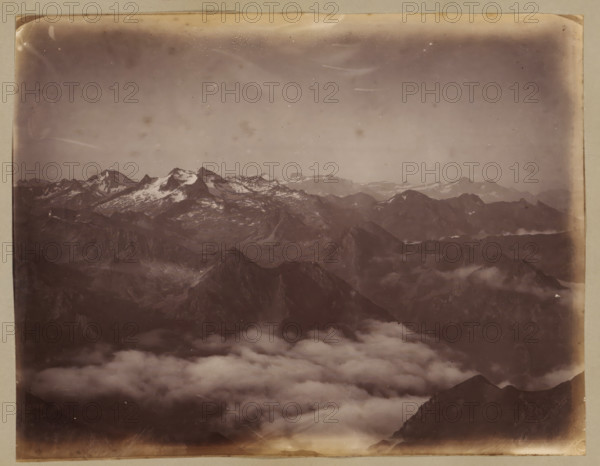 View from the Col d'Aspin, album page, photograph, This photo is part of an album., annotation: