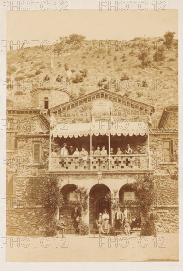 Entrance to the Grotta Giusti in Pistoia, photograph, photographer: Scevola Ghelli, Pistoia, 1860 -