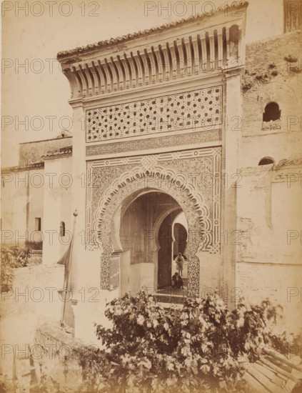 Mosquée Boumédine Tlemcen, Entrance of the Sidi Boumédienne mosque in Tlemcen, Algeria, photograph,