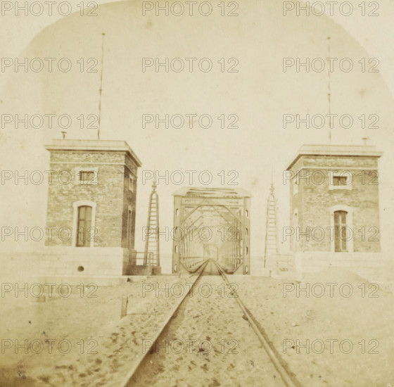Netherlands, Great railway bridge at Moerdijk, completed 1871, View of the great railway bridge at