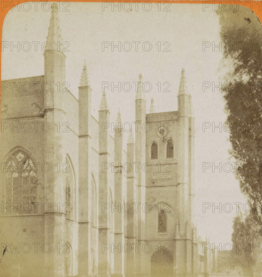 View of the Willemskerk in The Hague, La Haye. Église Guillaume, Vues de Hollande, stereograph,