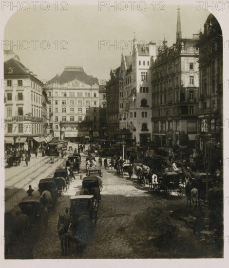 Neuer Markt in Vienna, seen towards the north, Neuer Markt, Wien, stereograph, number: '4549',