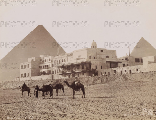 Mena House, View of the Mena House Hotel near Cairo, photograph, number: 'No 325', photographer: G.
