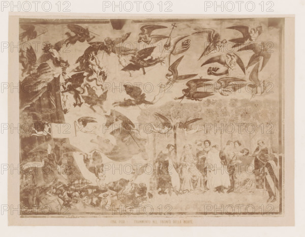 Frammento nel trionfo della morte, Photo reproduction of the fresco Trionfo della Morte in the