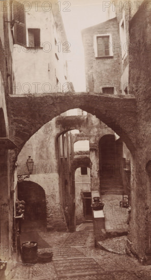 Alley in San Remo, San Remo, photograph, 1851 - 1900, photographer, paper, albumen print,