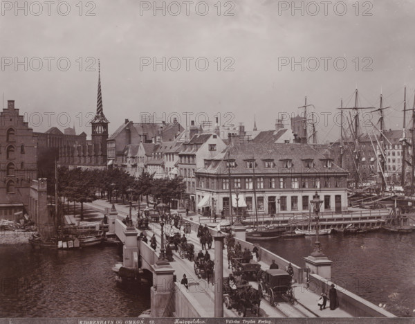 Knippelsbro, View of the Knippelsbro in Copenhagen, Kjøbenhavn og Omegn, photograph, number: '52.',